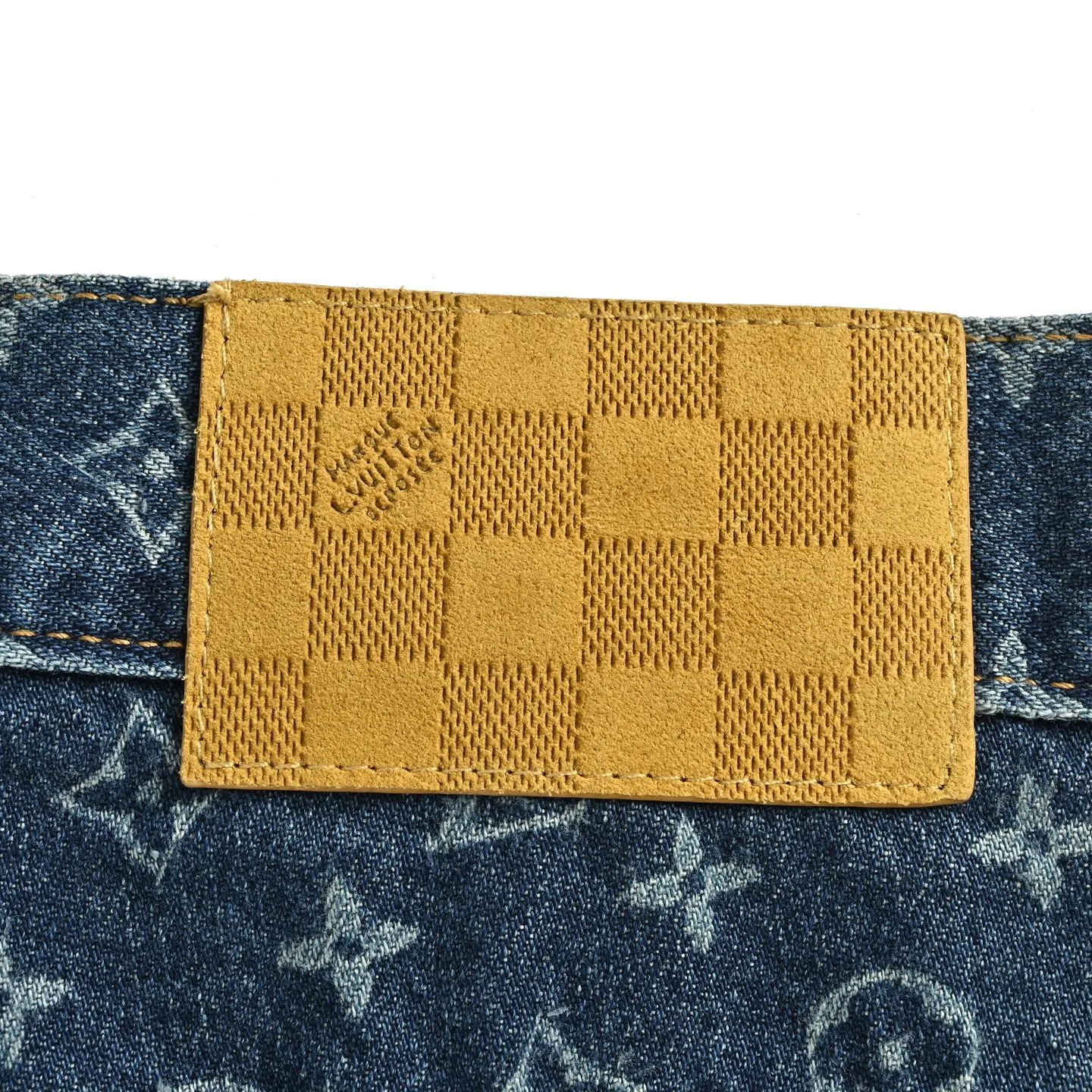 Louis Vuitton/Louis Vuitton all-over logo daisy embroidered jeans